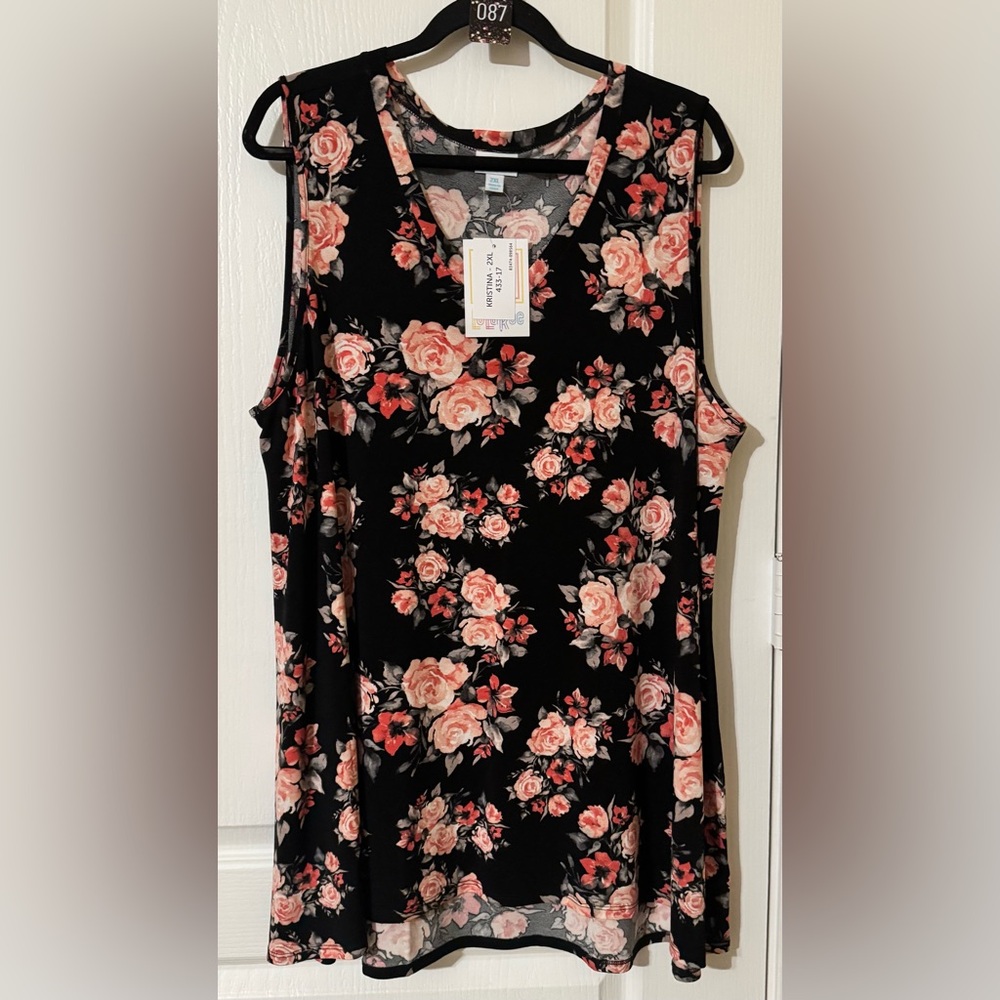 NWT LuLaRoe Kristina Tank Top 2xl floral print